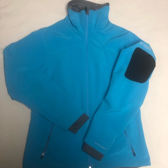 Columbia aqua blue titanium jacket size small